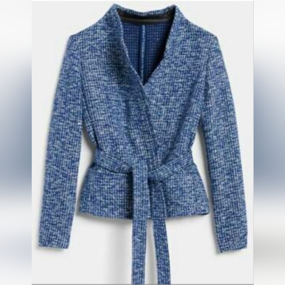Banana Republic Blue Tweed Blazer